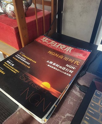 HuaweiTech magazines collected by Song Yu (Photo by: Song Yu)
